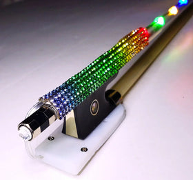 Rozanna's Multi Color Violin Glow Bow | 8 Light Settings & Crystal Frog