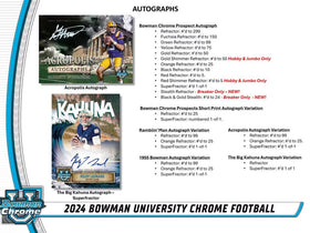2024 Bowman University Chrome Football 7-Pack Blaster Box