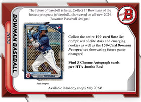 2024 Bowman Baseball Hobby Jumbo Box