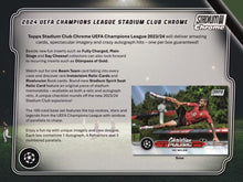 2023/24 Topps Stadium Club Chrome UEFA Club Competitions Soccer Hobby Box