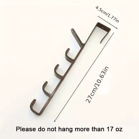 4-Hook Over-the-Door Adjustable Clothing & Bag Organizer