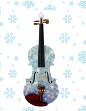 Snowflake Blue Violin Outfit | Carbon Fiber Bow & Crystal Fine Tuners