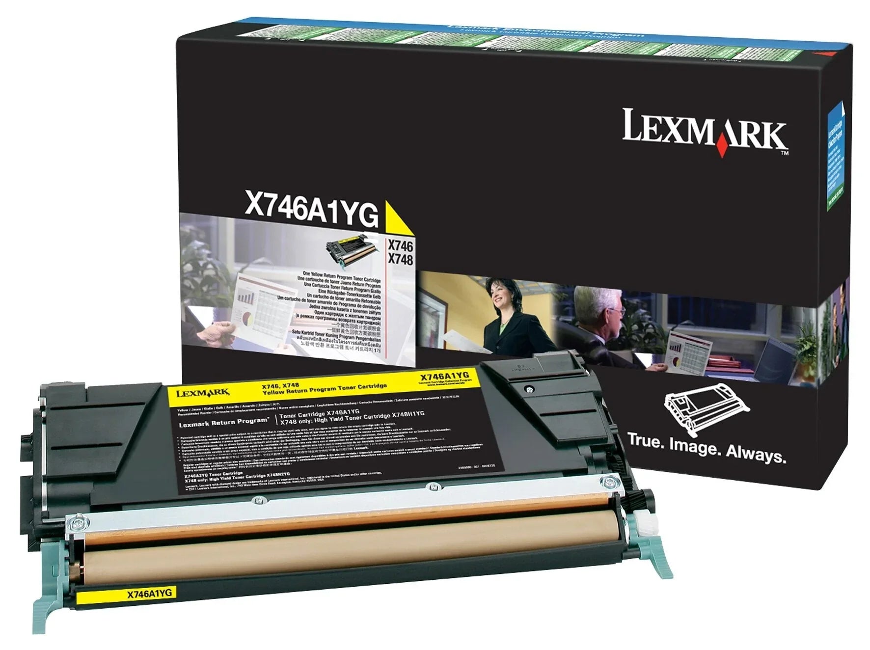 New, Pre-Owned - Lexmark X746A1YG Standard Yield Yellow Toner Cartridge