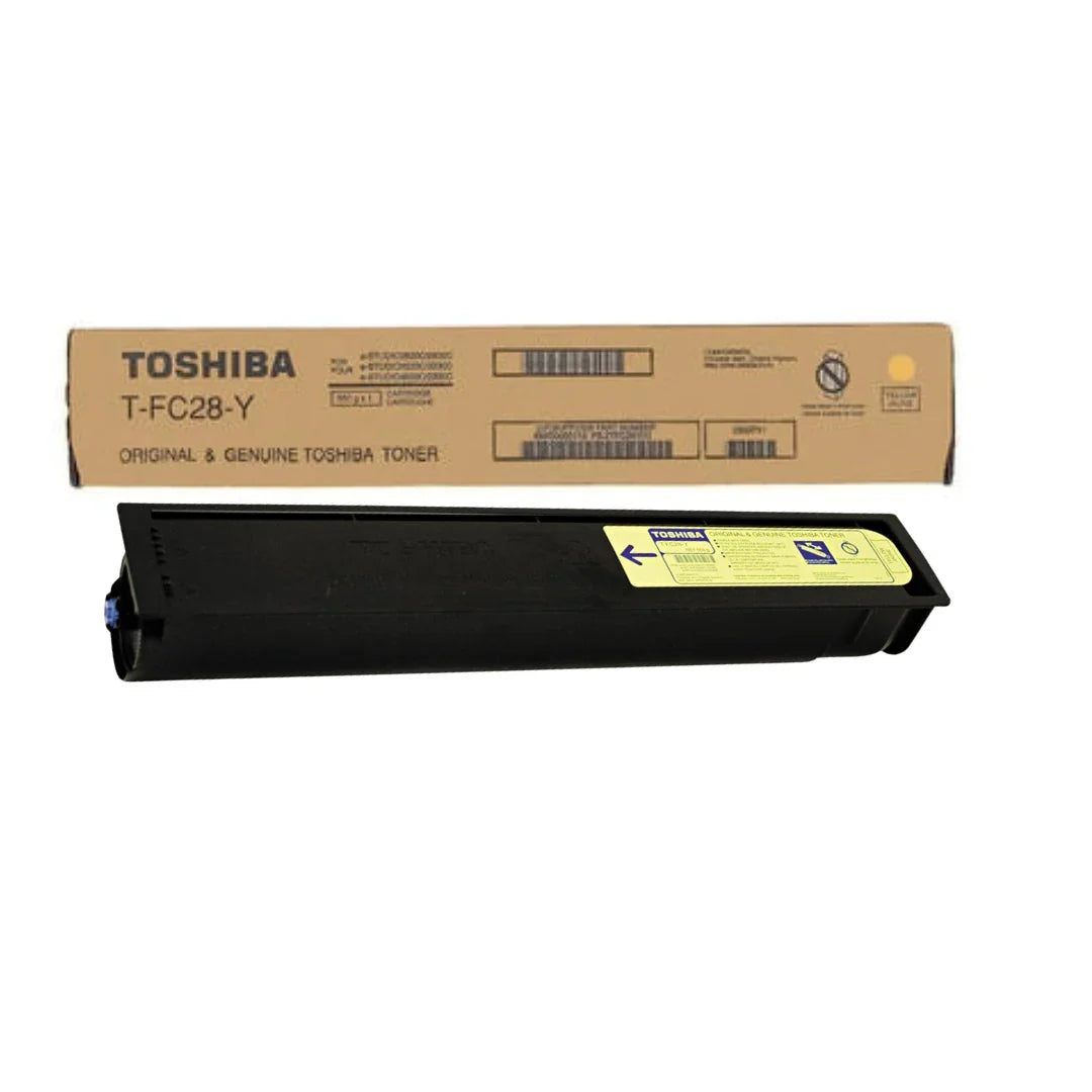 New, Pre-Owned - Toshiba TFC28Y Standard Yield Cyan Toner Cartridge, T-FC28-Y