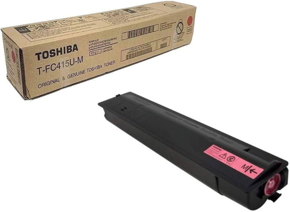 New, Pre-Owned - Toshiba TFC415UM Standard Yield Magenta Toner Cartridge, T-FC415U-M