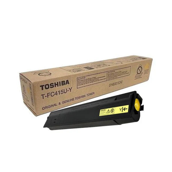 New, Pre-Owned - Toshiba TFC415UY Standard Yield Yellow Toner Cartridge, T-FC415U-Y