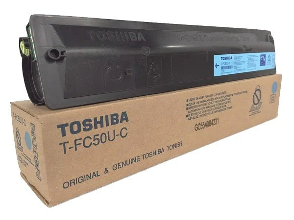 New, Pre-Owned - Toshiba TFC50UC Standard Yield Cyan Toner Cartridge, T-FC50U-C