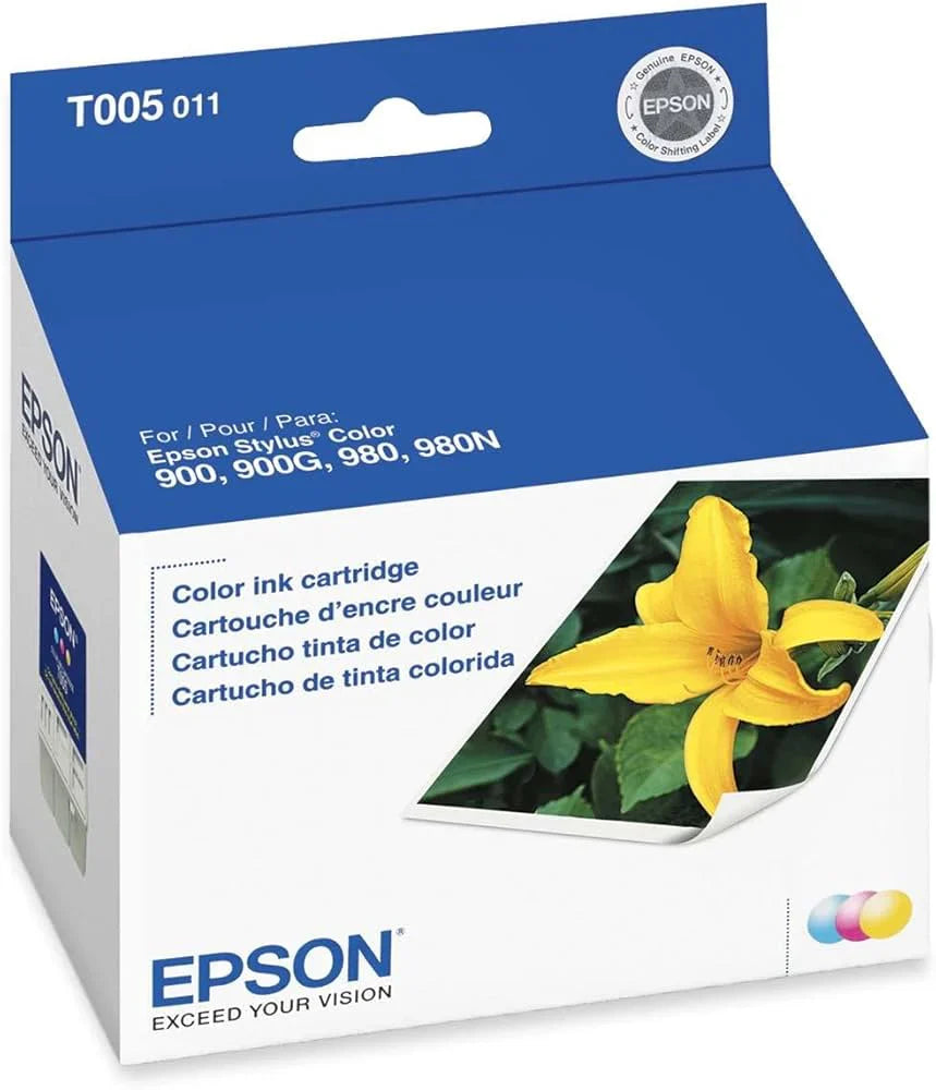 New, Pre-Owned - Epson T005 Standard-Yield Color Inkjet Cartridge, T005011