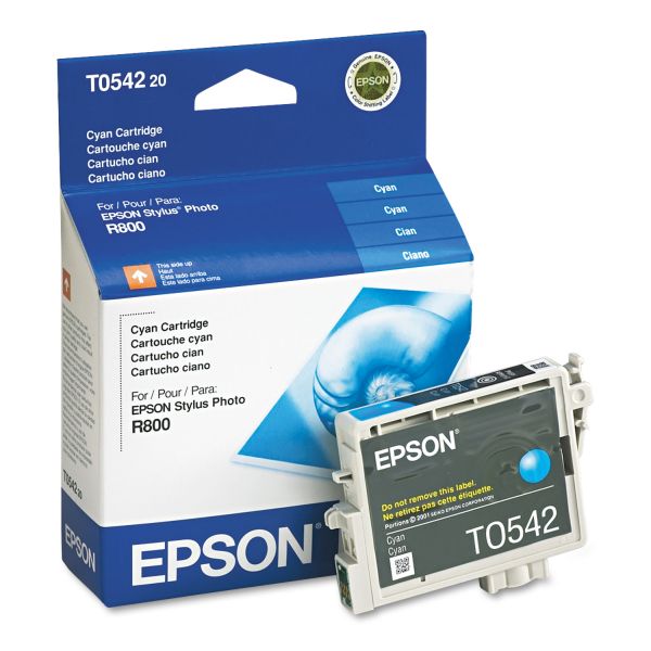 New, Pre-Owned - OEM Epson (T054) Cyan Ink Cartridge, T054220