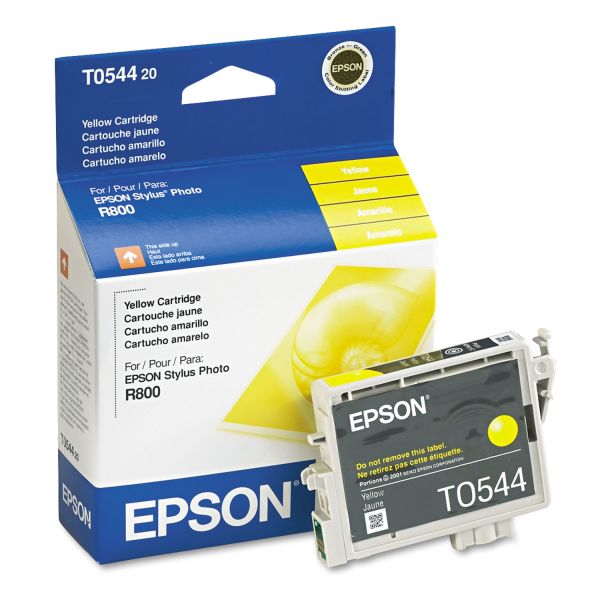 New, Pre-Owned - OEM Epson (T0544) Yellow Ink Cartridge, T054420