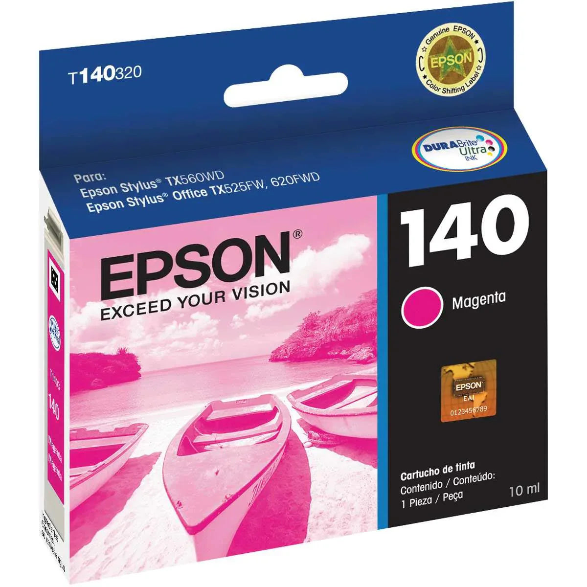 New, Pre-Owned - Epson 140 Magenta Ink Cartridge, T140320-AL