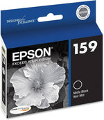 New, Pre-Owned - Epson 159 Standard-Yield Matte Black UltraChrome (Hi-Gloss 2) Ink Cartridge, T159820