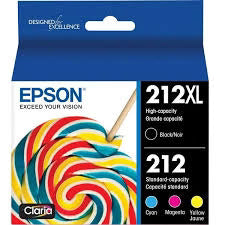 New, Pre-Owned - Epson T212XL/212 High-Yield Multi-Color (4-Pack) Ink Cartridge, T212XL-BCS