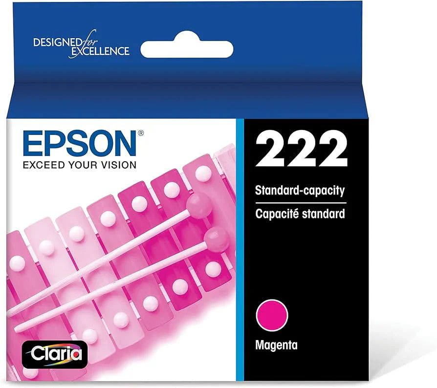 New, Pre-Owned - Epson T222 Magenta Claria Ink Cartridge, T222320-S