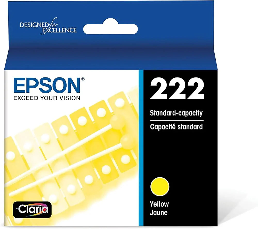 New, Pre-Owned - Epson T222 Yellow Claria Ink Cartridge, T222420-S