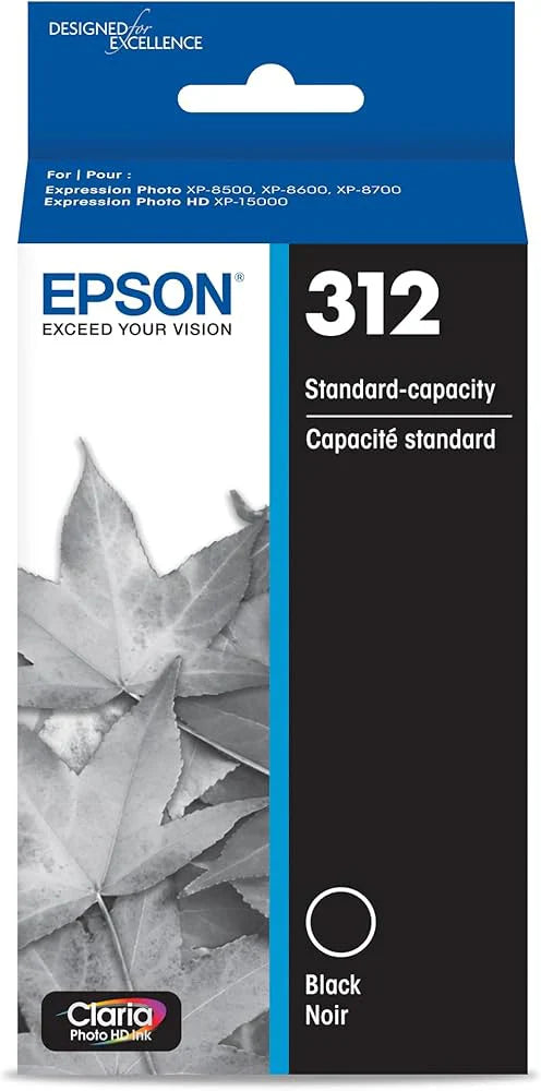 New, Pre-Owned - Epson 312 Black Claria Photo HD Ink Cartridge, T312120