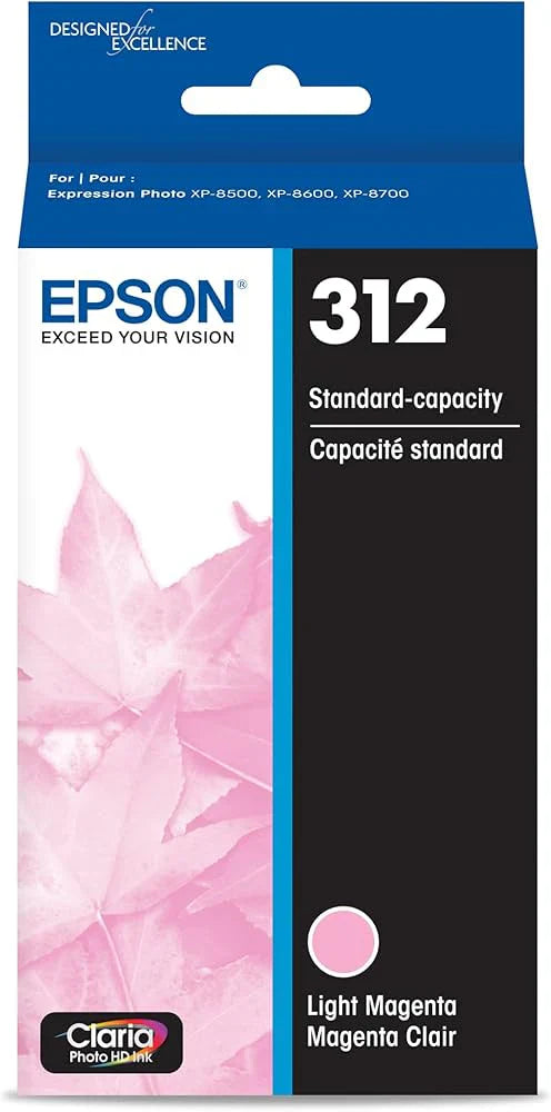 New, Pre-Owned - Epson 312 Light Magenta Claria Photo HD Ink Cartridge, T312620