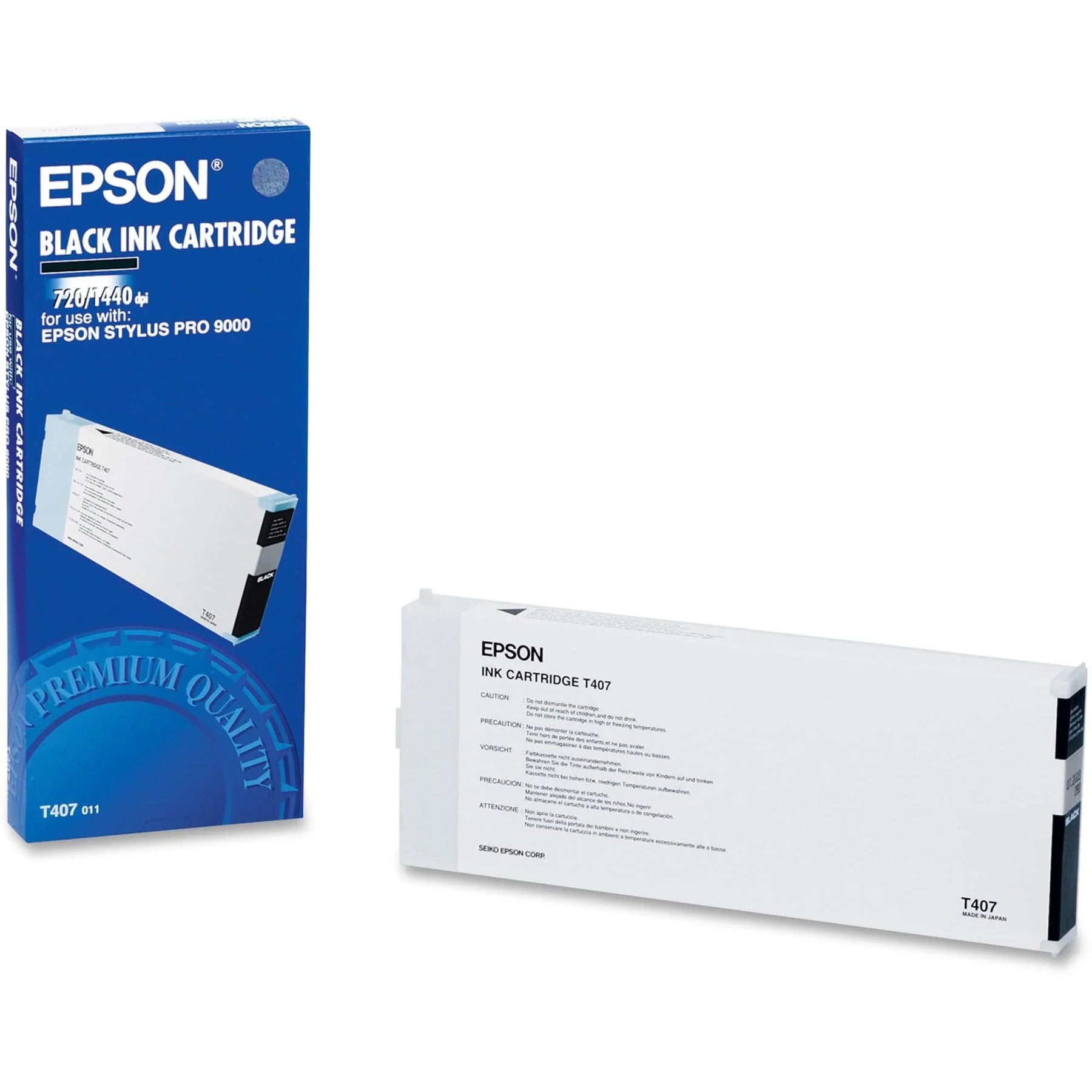 New, Pre-Owned - Epson T407 220ml Standard Yield Black Inkjet Cartridge, T407011
