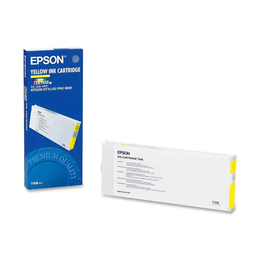 New, Pre-Owned - Epson T408 220ml Standard Yield Yellow Inkjet Cartridge, T408011