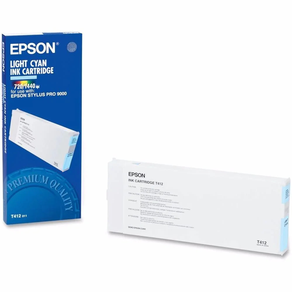 New, Pre-Owned - Epson T412 220ml Standard Yield Light Cyan Ink Cartridge, T412011