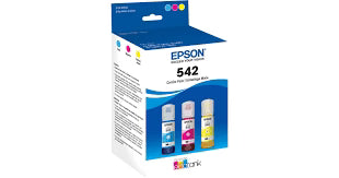 New, Pre-Owned - Epson 542 Standard Yield Multi-color (3-Pack) Ink Bottle T542520-S