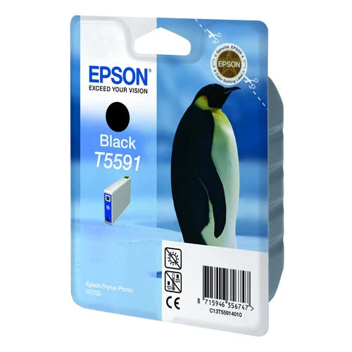 New, Pre-Owned - Epson T5591 Standard Yield Black Ink Cartridge, C13T55914010