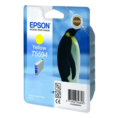 New, Pre-Owned - Epson T5594 Standard Yield Yellow Ink Cartridge, C13T55944010