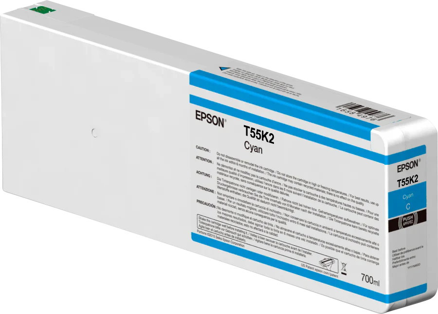 New, Pre-Owned - Epson (700ml) UltraChrome HD Cyan Ink Cartridge, T55K200