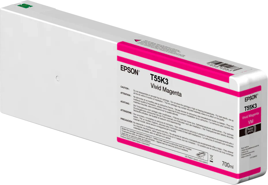 New, Pre-Owned - Epson 700ml UltraChrome HD Vivid Magenta Ink Cartridge, T55K300