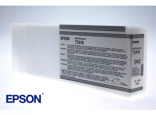 New, Pre-Owned - Epson T5918 Matte Black UltraChrome K3 Ink Cartridge, T591800