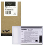 New, Pre-Owned - Epson T6118 110ml UltraChrome Matte Black Ink Cartridge, T611800