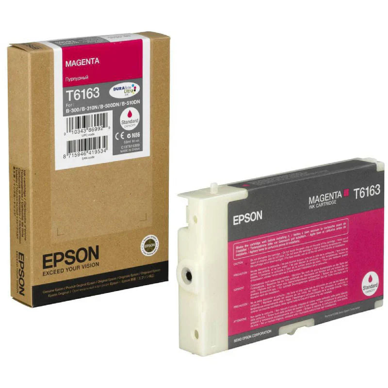New, Pre-Owned - Epson T6163 110ml DURABrite Magenta Ink Cartridge, T616300