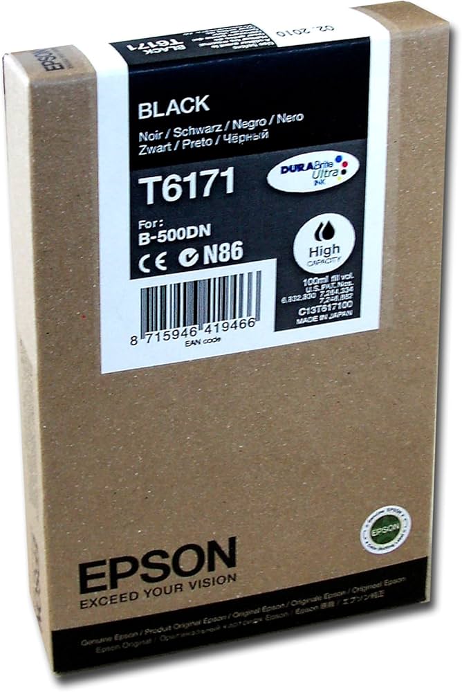 New, Pre-Owned - Epson T6171 110ml DURABrite Black Inkjet Cartridge, T617100