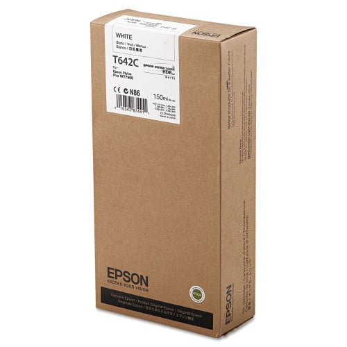New, Pre-Owned - Epson 150ml White UltraChrome HDR Inkjet Cartridge, T642C00
