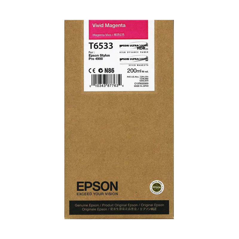 New, Pre-Owned - Epson T6533 Magenta 200ml Ink Cartridge