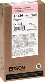 New, Pre-Owned - Epson (T6536) 200ml Vivid Light Magenta UltraChrome HDR Ink Cartridge, T653600
