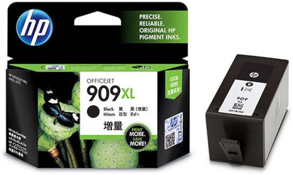 New, Pre-Owned - HP 909XL High-Yield Black OfficeJet Ink Cartridge, T6M21AA