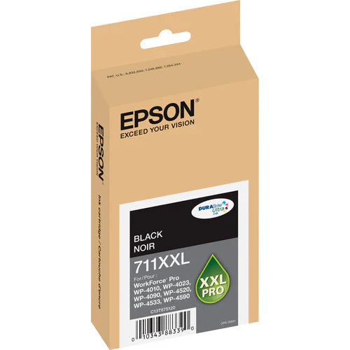 New, Pre-Owned - Epson 711XXL Extra High-Yield Black Ink Cartridge, T711XXL120