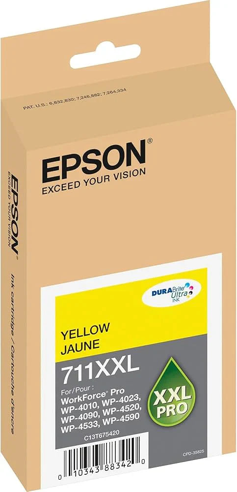 New, Pre-Owned - Epson 711XXL Extra High-Yield Yellow Ink Cartridge, T711XXL420