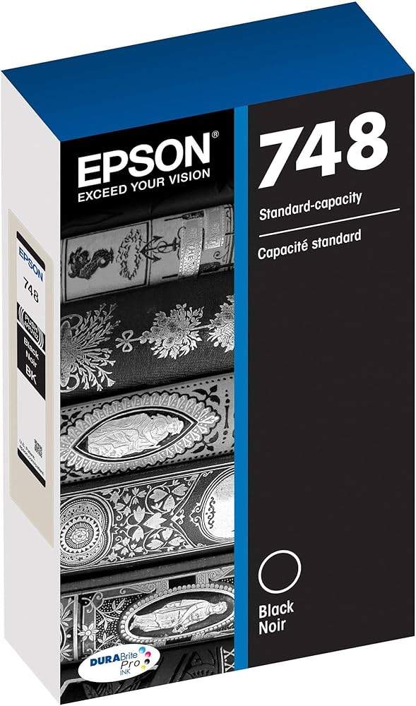 New, Pre-Owned - Epson 748 Standard-Yield Black DURABrite Pro Ink Cartridge, T748120