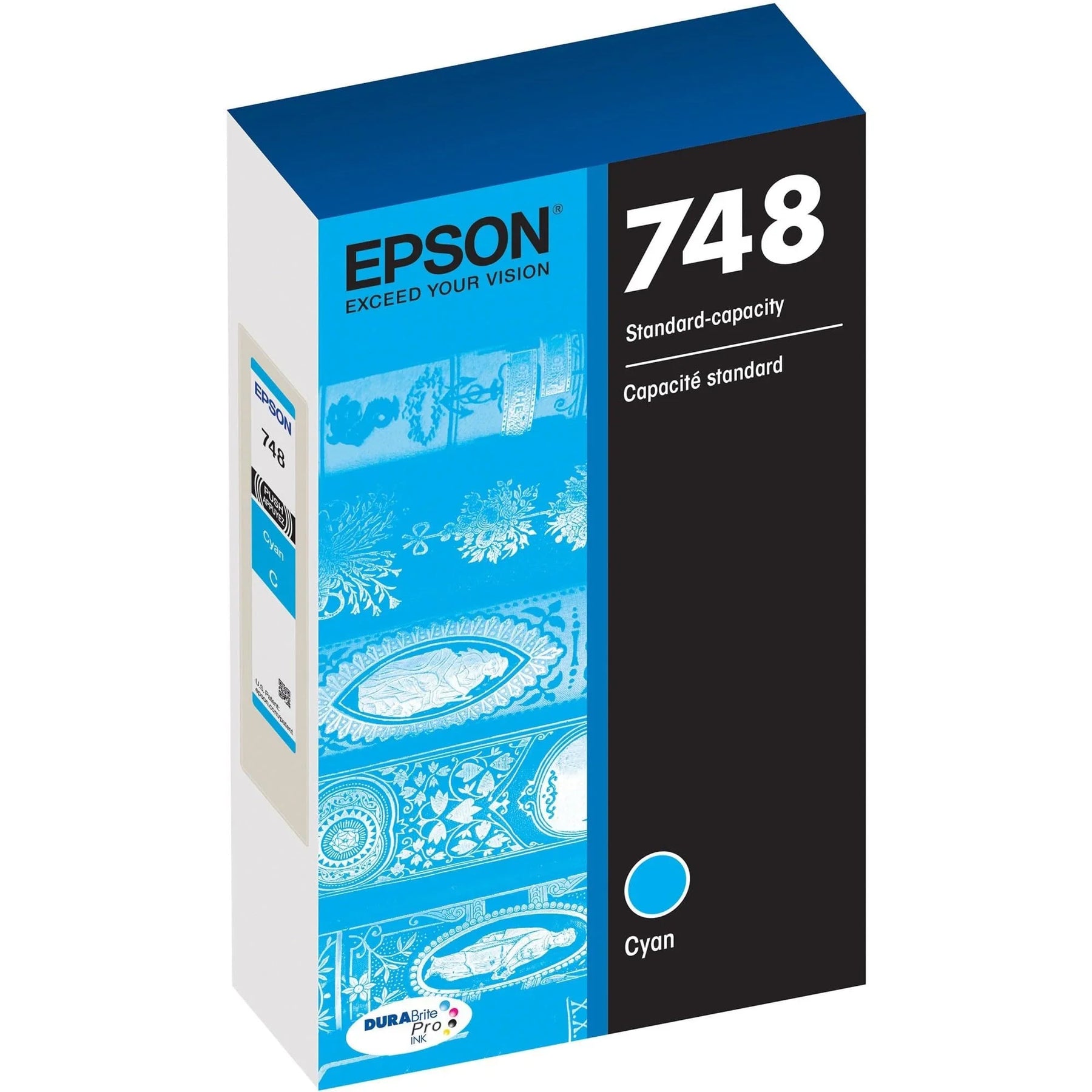 New, Pre-Owned - Epson 748 Standard-Yield Cyan DURABrite Pro Ink Cartridge, T748220
