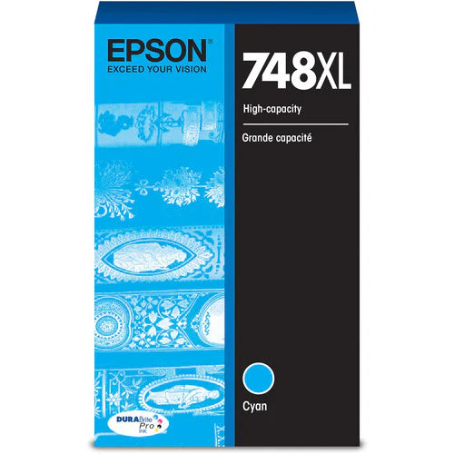 New, Pre-Owned - Epson 748XL High-Yield Cyan DURABrite Pro Ink Cartridge, T748XL220