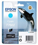 New, Pre-Owned - Epson Whale T7602 Cyan Ink Cartridge