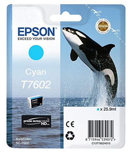 New, Pre-Owned - Epson Whale T7602 Cyan Ink Cartridge