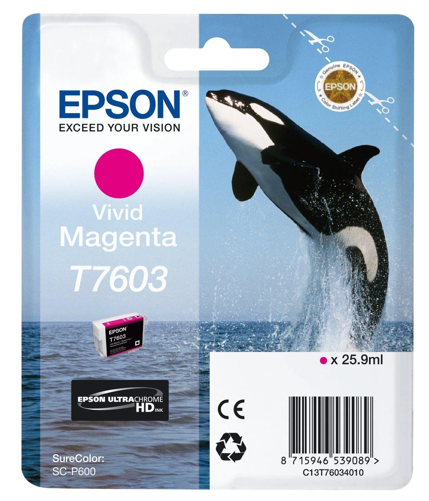New, Pre-Owned - Epson T7603 Vivid Magenta Ink Cartridge