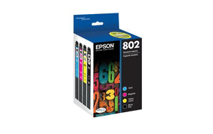 New, Pre-Owned - Epson T802 Standard Yield Multi-Color (4-Pack) Ink Cartridge, T802120-BCS