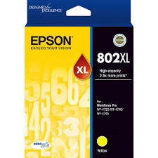 New, Pre-Owned - Epson T802XL High Yield Yellow Ink Cartridge, T802XL420