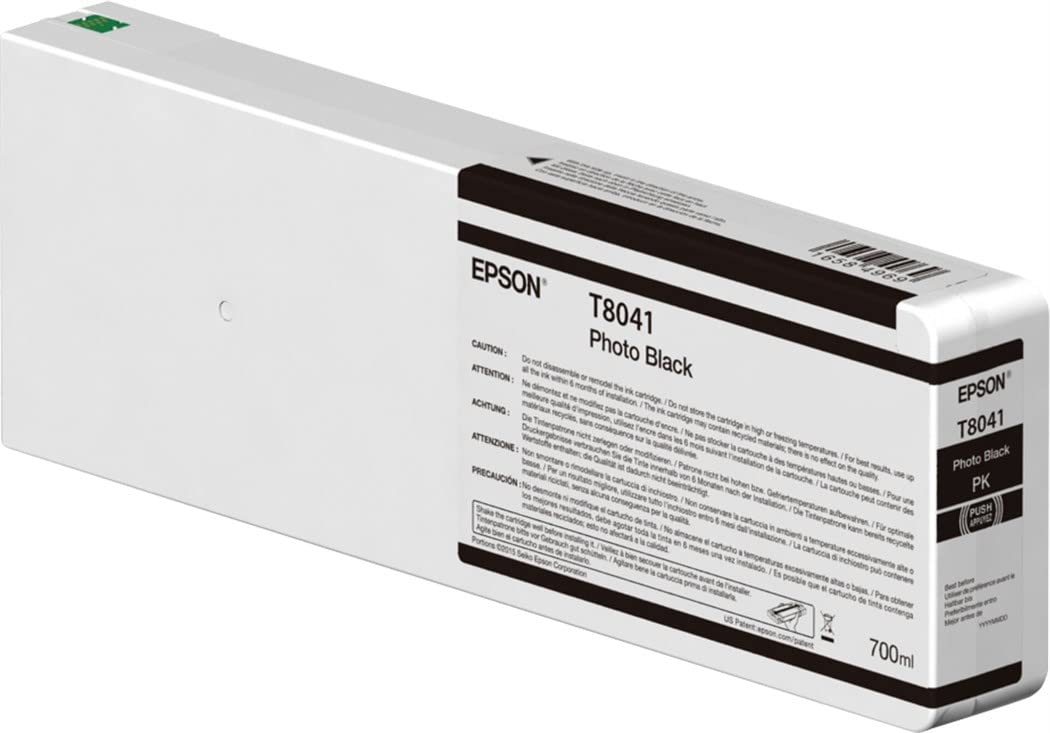 New, Pre-Owned - Epson 700ml UltraChrome HD Photo Black Ink Cartridge, T804100