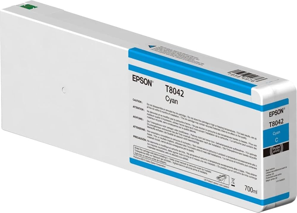 New, Pre-Owned - Epson 700ml UltraChrome HD Cyan Ink Cartridge, T804200