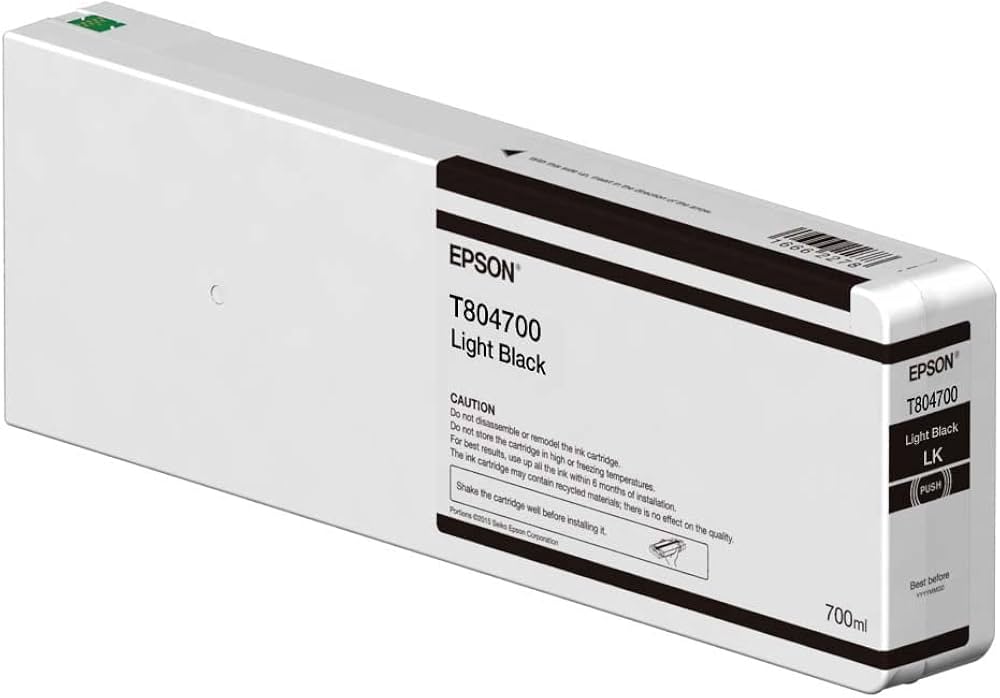 New, Pre-Owned - Epson 700ml UltraChrome HD Light Black Ink Cartridge, T804700
